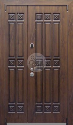 Металлическая дверь с отделкой МДФ и замками на выбор-ДВ-352