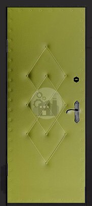 входная дверь без глазка, внутренняя поверхность окрашена черной нитроэмалью-ДВ-1260