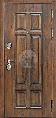 Стальная дверь с замками на выбор и отделкой из белого винорита-ДВ-1243